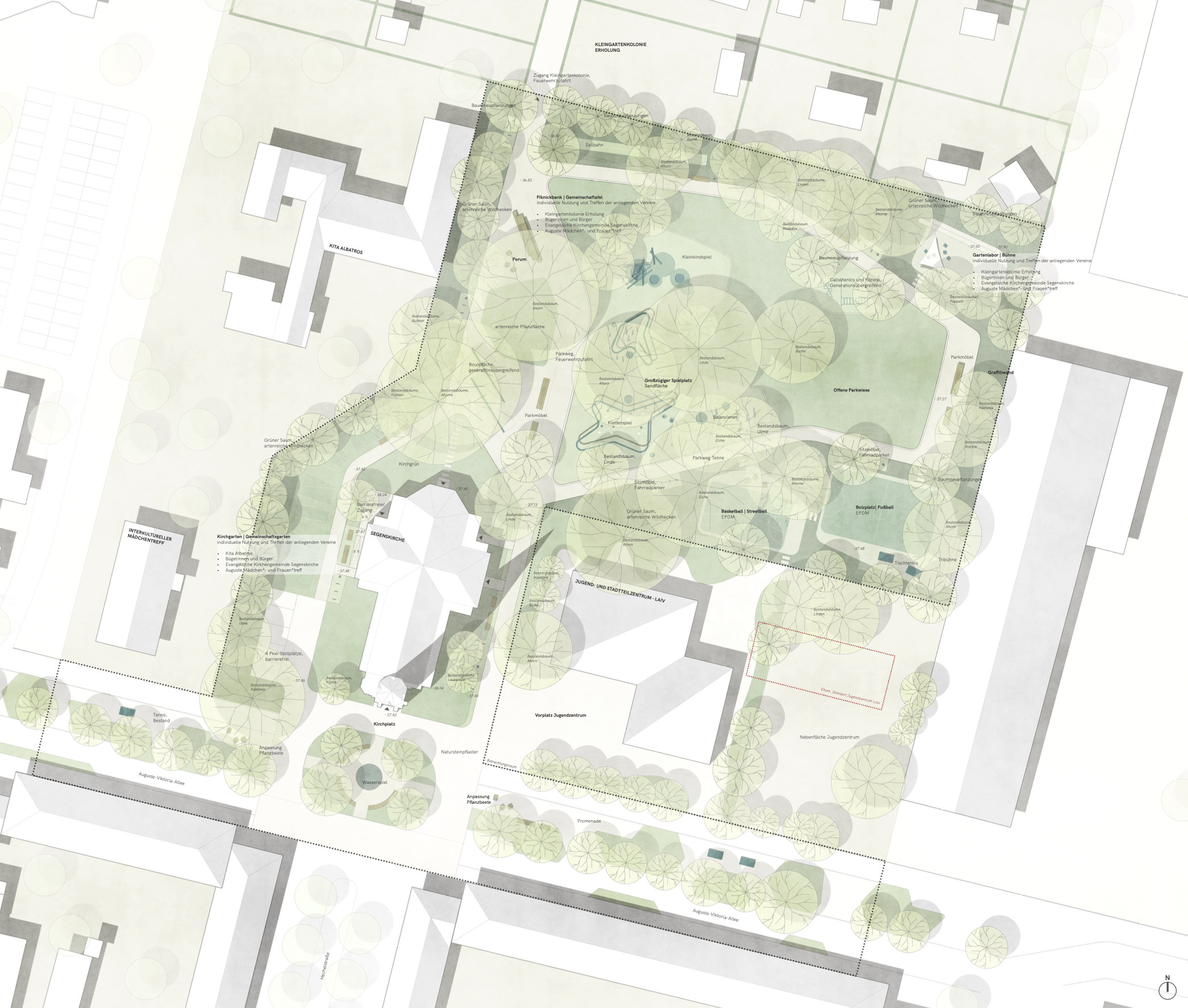 Lageplan Umfeld Segenskirche Berlin-Reinickendorf Planorama GmbH