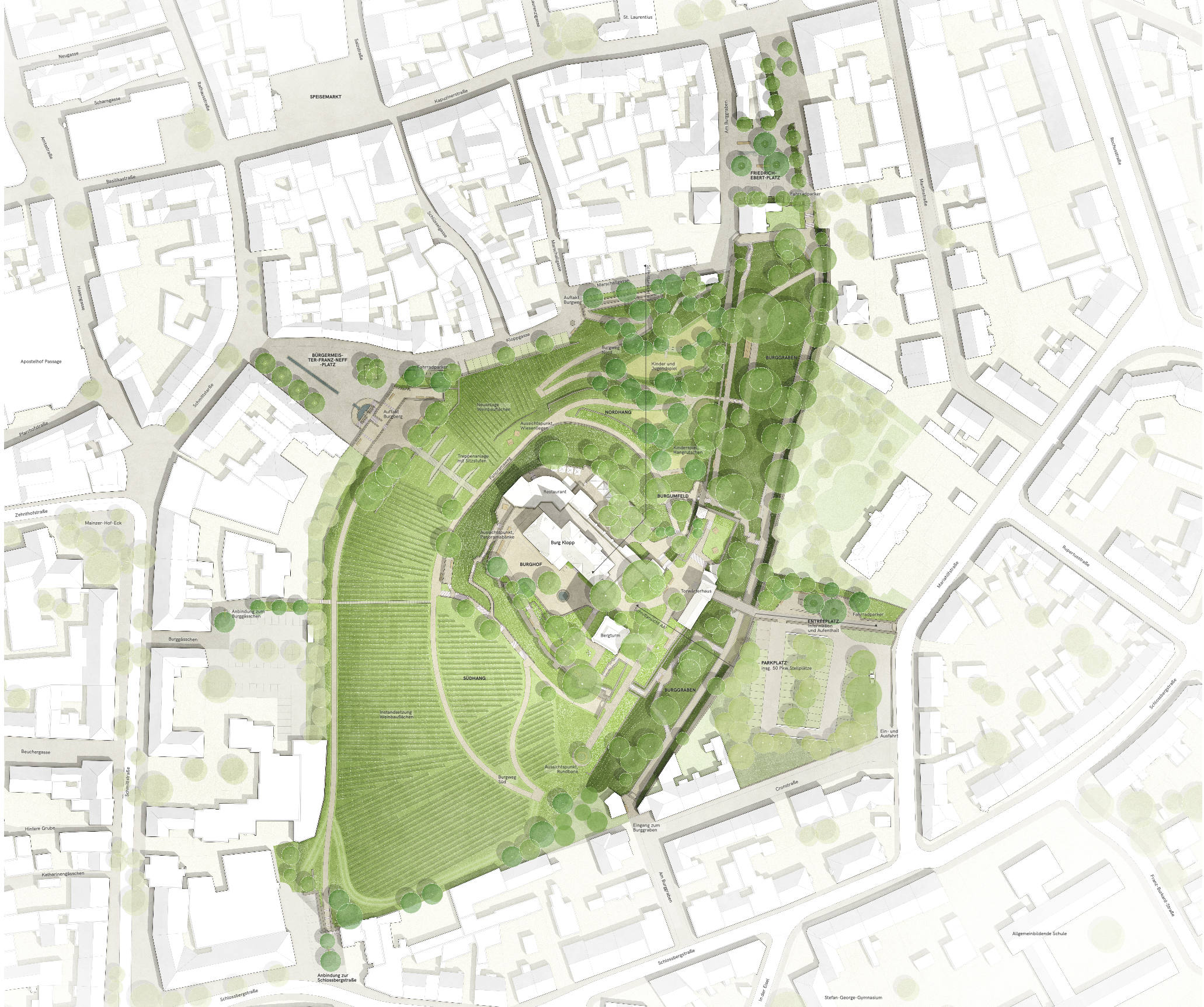 Lageplan Bingen Burg Klopp Planorama GmbH