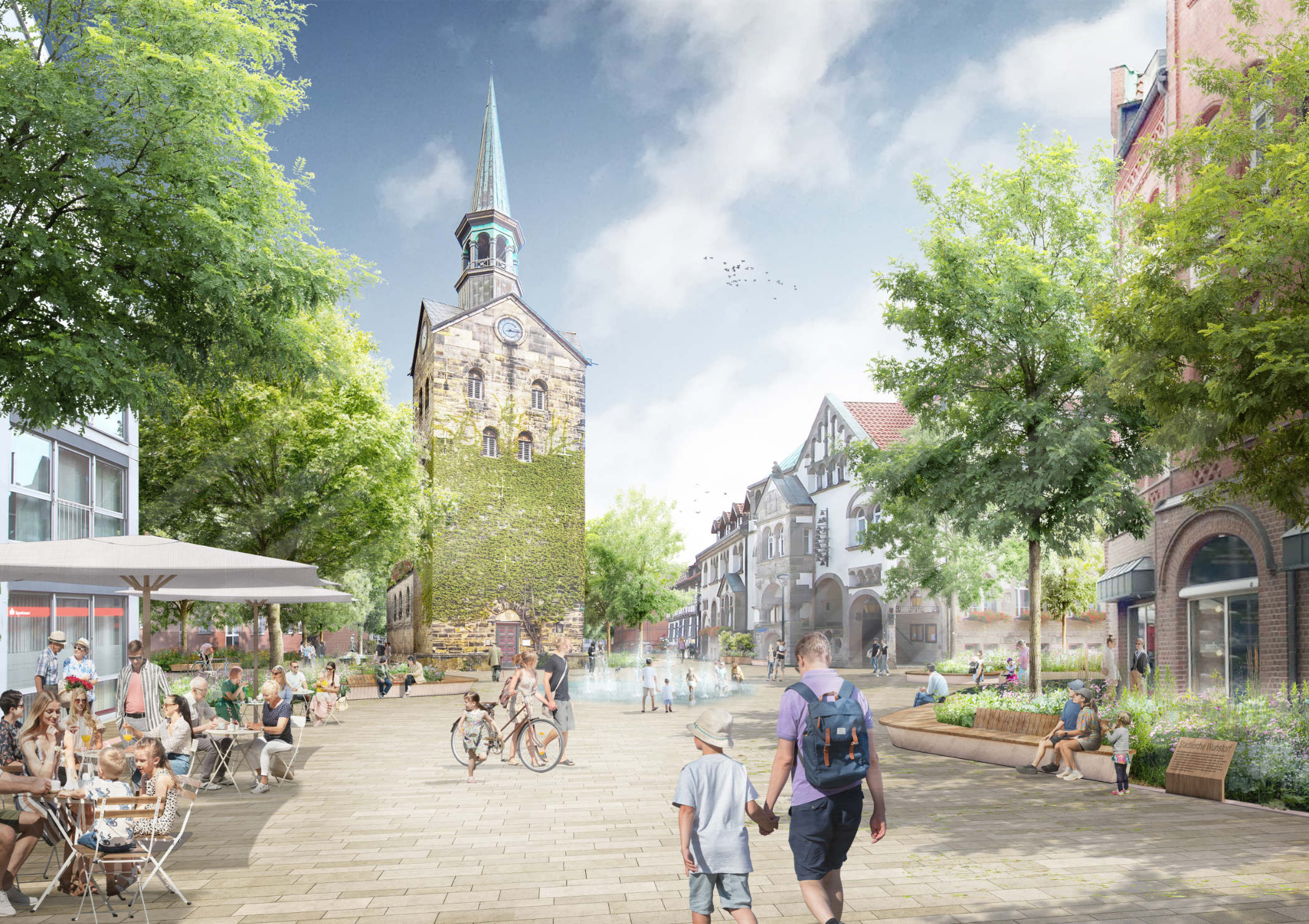 Perspektive Fußgängerzone Wunstorf Planorama GmbH